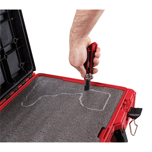 Coffre &agrave; outils avec partitions ajustables Packout, 20-7/10" x 15-1/5" x 6-1/5", Noir/Rouge TGS INDUSTRIEL