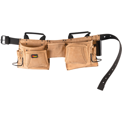 Constructor's Tool Belt, Leather, Tan TGS INDUSTRIEL