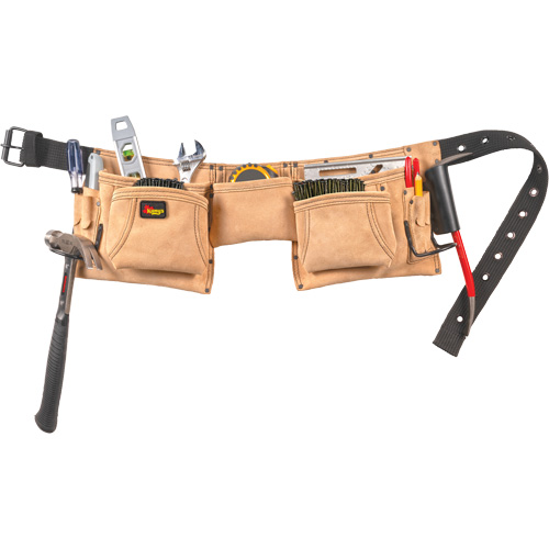 Constructor's Tool Belt, Leather, Tan TGS INDUSTRIEL