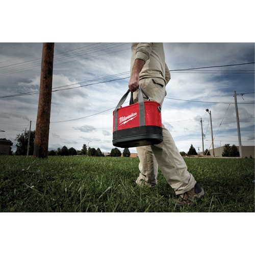 Aerial Utility Oval Bag, Ballistic Nylon, 14 Pockets, Black/Red TGS INDUSTRIEL