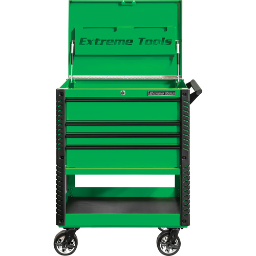 Chariot &agrave; outil s&eacute;rie EX de luxe, 4 tiroirs, 22-7/8" lo x 33" la x 44-1/4" h, Vert TGS INDUSTRIEL