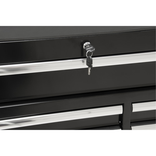 Industrial Tool Cart, 11 Drawers, 41" W x 18-3/4" D x 39-1/3" H, Black TGS INDUSTRIEL