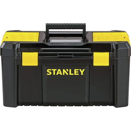 Coffre &agrave; outils avec plateau Essential, 19" la x 9-7/8" p x 9-3/4" h, Noir/Jaune TGS INDUSTRIEL