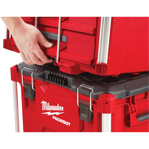 Boîte &agrave; outils avec 3 tiroirs Packout, 16-1/3" x 14-1/3" x 22-1/5", Noir/Rouge TGS INDUSTRIEL