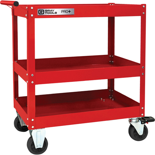 Chariot utilitaire robuste s&eacute;rie PRO+, 3 tiers, 30-1/5" x 38-1/3" x 19-1/2" TGS INDUSTRIEL