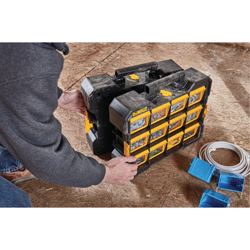 Organisateur Flip-Bin, 3-7/8" la x 17-3/4" p x 13-7/8" h, Noir/Jaune TGS INDUSTRIEL