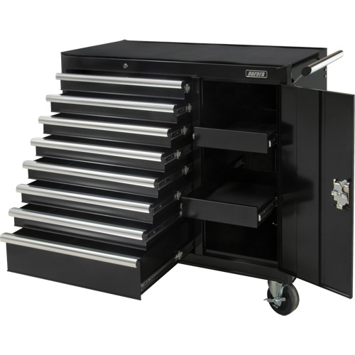 Chariot &agrave; outils industriel, 8 tiroirs, 44-3/10" la x 21-1/10" p x 36-7/10" h, Noir TGS INDUSTRIEL