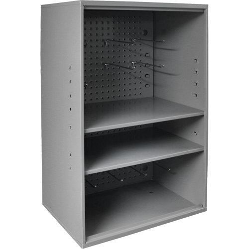 Armoire d'entreposage de produits abrasifs avec panneau perfor&eacute;, Acier, 19-7/8" x 14-1/4" x 32-3/4", Gris TGS INDUSTRIEL