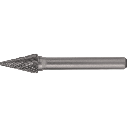 Fraises au carbure solide - Forme conique pointue CLEVELAND, SM-3, 1/4" dia., 1/4" Tige, 1" Prof. de la coupe TGS INDUSTRIEL