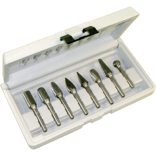 CLEVELAND Right Hand Spiral Burr Sets, 8 Pieces TGS INDUSTRIEL