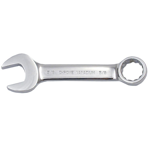 Cl&eacute; mixte courte enti&egrave;rement polie, 12 pans, 3/8", Fini Chrome TGS INDUSTRIEL