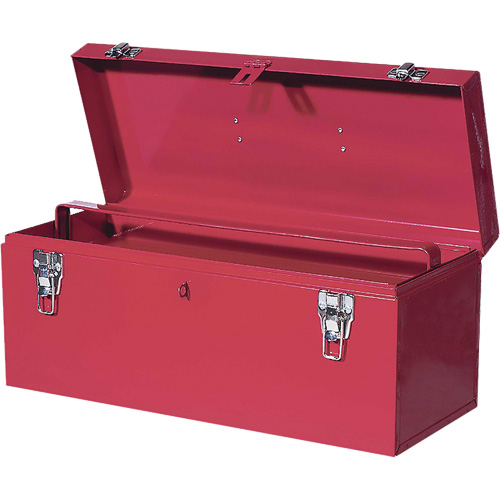 TB21 Boîte &agrave; outils en acier, 8-3/4" P x 20" la x 9-3/8" h, Rouge TGS INDUSTRIEL