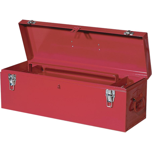 TB26 Boîte en acier pour outils manuels, 8-3/4" P x 26" la x 9-3/8" h, Rouge TGS INDUSTRIEL