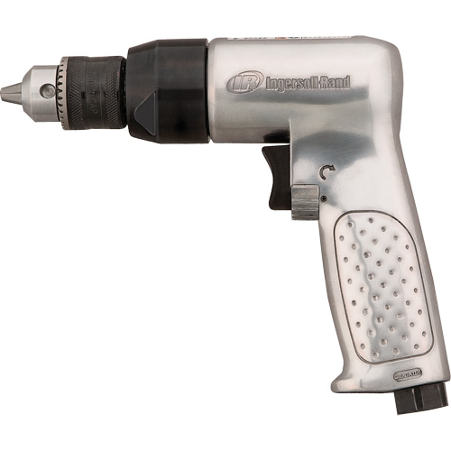 Right Angle Air Drill, 4 CFM, 1/4" NPTF, 94 dBA, 3/8" Chuck, Keyed TGS INDUSTRIEL