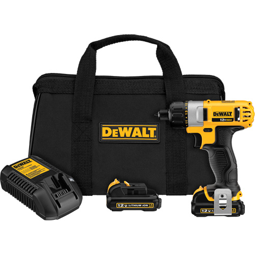 Ensemble de tournevis max, 1/4", 12 V, 160 UWO couple max., Lithium-ion bloc-pile TGS INDUSTRIEL
