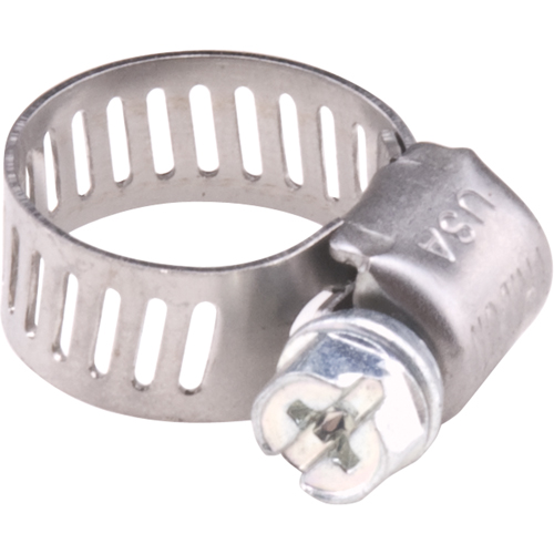 Hose Clamps - Stainless Steel Band & Zinc Plated Screw, Min Dia. 1/2", Max Dia. 7/8" TGS INDUSTRIEL