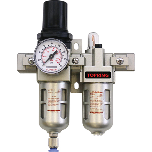 Filtreur/r&eacute;gulateur & lubrificateur modulaire Airflo (manom&egrave;tre compris), 1/8" NPTF TGS INDUSTRIEL