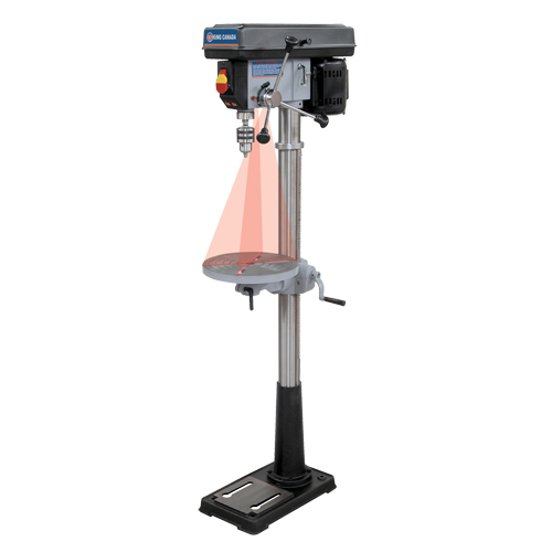 Floor Drill Presses With Laser, 13", 5/8" Chuck, 3600 RPM TGS INDUSTRIEL