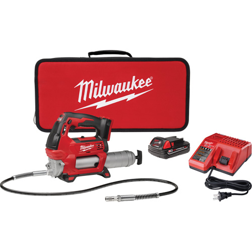 M18 Cordless 2-Speed Grease Gun Kit, Lithium-Ion, 18 V TGS INDUSTRIEL