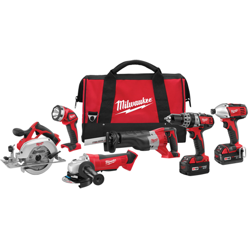 M18 Cordless 6-Tool Combo Kit, Lithium-Ion, 18 V TGS INDUSTRIEL