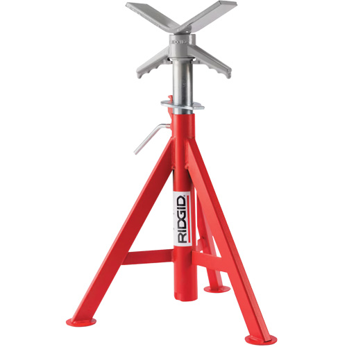 V Head Low Pipe Stand # VJ-98, 51-96 cm Height Adjustment, 12" Max. Pipe Capacity, 2500 lbs. Max. Weight Capacity TGS INDUSTRIEL