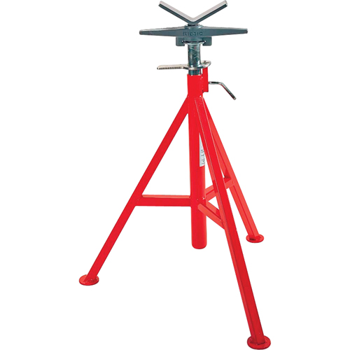 V Head High Pipe Stand #VJ-99, 71-132 cm Height Adjustment, 12" Max. Pipe Capacity, 2500 lbs. Max. Weight Capacity TGS INDUSTRIEL