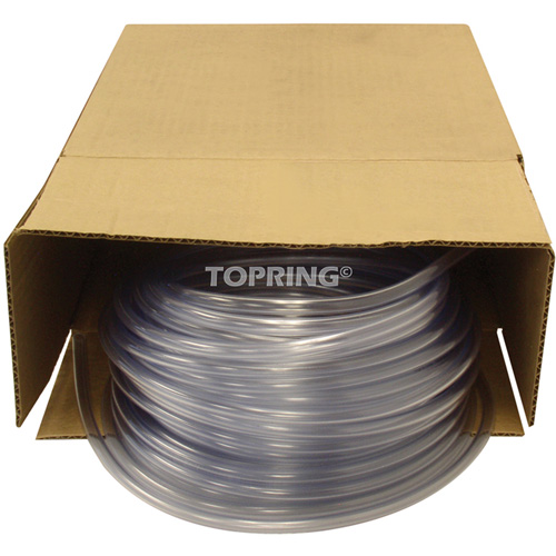Tubing, Air/Water, 0.625" OD x 100' L, PVC, Clear, 30 PSI @ 20°C TGS INDUSTRIEL