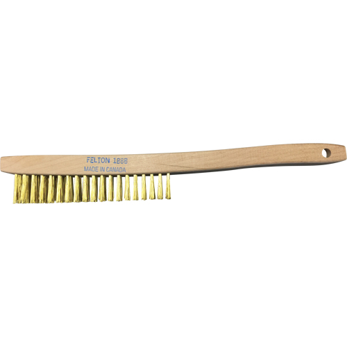 Brosses de nettoyage &agrave; manche recourb&eacute;, Laiton, 4 x 19 rangs de fils, Longueur 14" TGS INDUSTRIEL