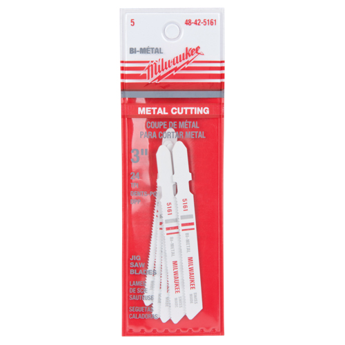 Lame de scie sauteuse, Bim&eacute;tal, Tige en T, 3" lo, 24 dents par pouce TGS INDUSTRIEL