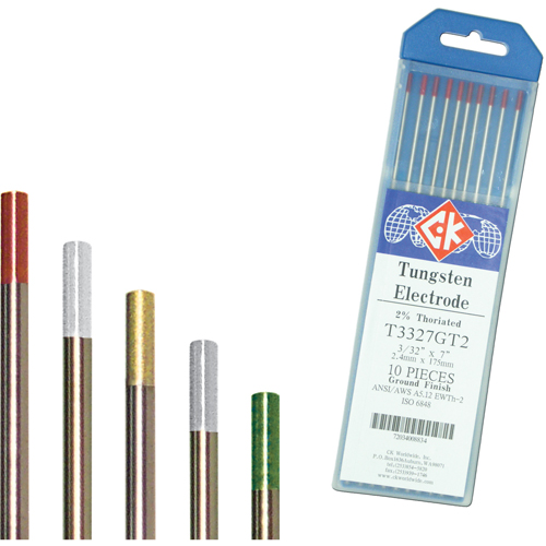 &eacute;lectrodes de tungst&egrave;ne, 0,020" dia. x 7" lo TGS INDUSTRIEL