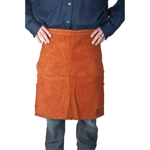 Leather Apron, Waist, 24" L, Lava Brown TGS INDUSTRIEL