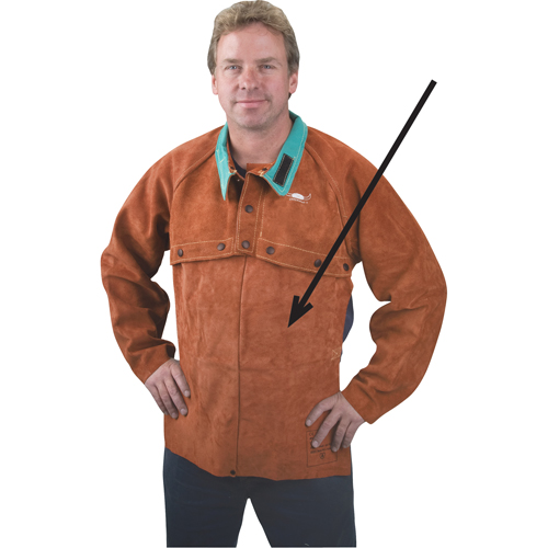 Tablier en cuir, 20" lo, Lava Brown TGS INDUSTRIEL