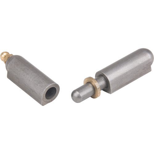 Weld-On Hinge, 0.512" Dia. x 3.15" L, Mild Steel w/Fixed Steel Pin TGS INDUSTRIEL