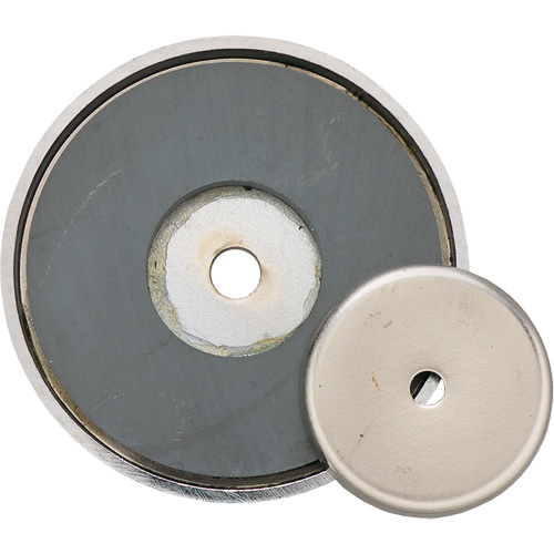 Ceramic Shallow Pot Magnet, 1-3/8" Dia., 12 lbs. Pull TGS INDUSTRIEL