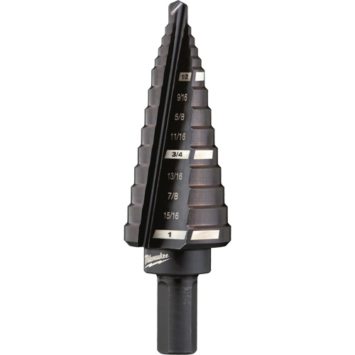 Foret &eacute;tag&eacute; no 8, 1/2" - 1", Incr&eacute;ments de 1/16", Acier rapide TGS INDUSTRIEL