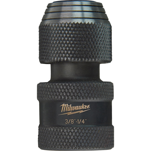 Shockwave Impact Driver Square to Hex Socket Adapter, Impact, 1/4" Drive, 3/8" Socket, 1.875" L TGS INDUSTRIEL