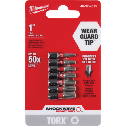 Jeu d'embouts Shockwave 1" Impact Duty Torx TGS INDUSTRIEL