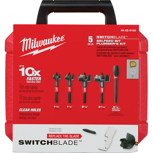 Jeu de forets autoaliment&eacute;s pour plombier Switchblade TGS INDUSTRIEL
