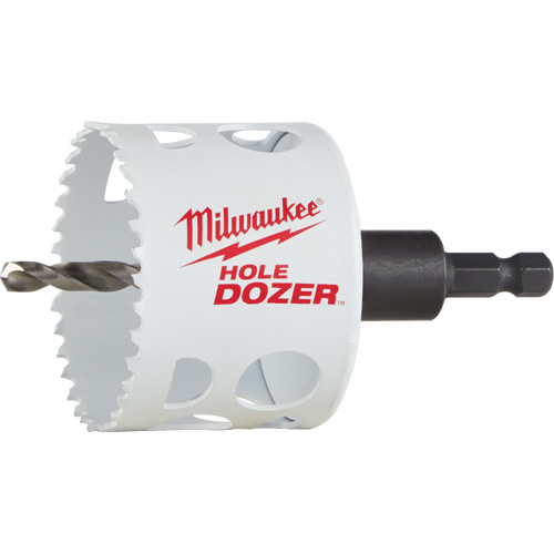 Scie-cloche Hole Dozer avec arbre, 2-1/2", Profondeur de la coupe 1-5/8", Bim&eacute;tal TGS INDUSTRIEL