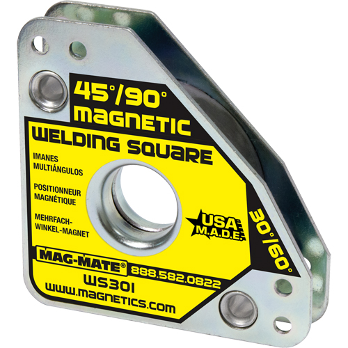 Magnetic Welding Squares, 7-5/8" L x 3/4" W x 3-3/4" H, 60 lbs. TGS INDUSTRIEL