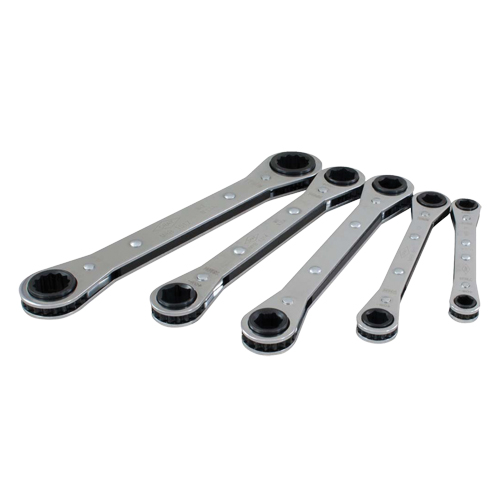 Wrench Set, Ratcheting Box, 5 Pieces, Metric TGS INDUSTRIEL
