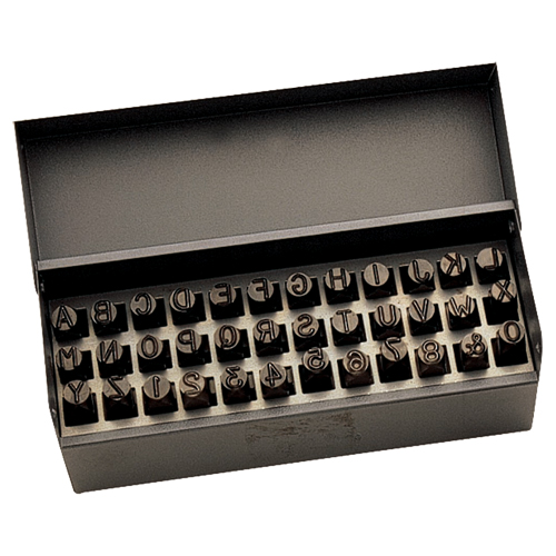 Letter & Number Hand Stamp Set, 36 Pieces TGS INDUSTRIEL