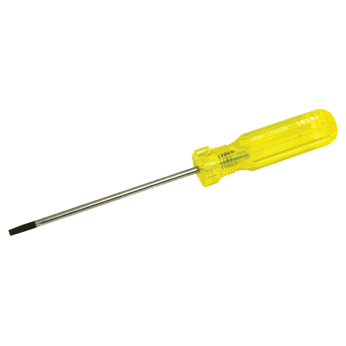 Electrician's Slotted Screwdriver, 5/32" Tip, Round, 7-3/4" L, Plastic Handle TGS INDUSTRIEL