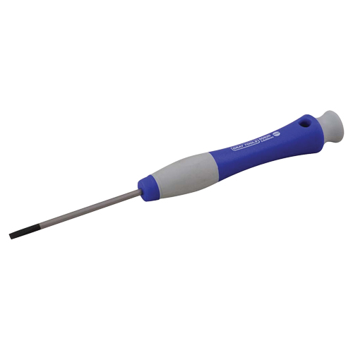 Slotted Precision Screwdriver, 11/64" Tip, Round, 6-1/2" L, Plastic Handle TGS INDUSTRIEL