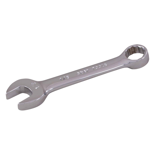 Cl&eacute; mixte courte, 12 pans, 6 mm, Fini Chrome TGS INDUSTRIEL
