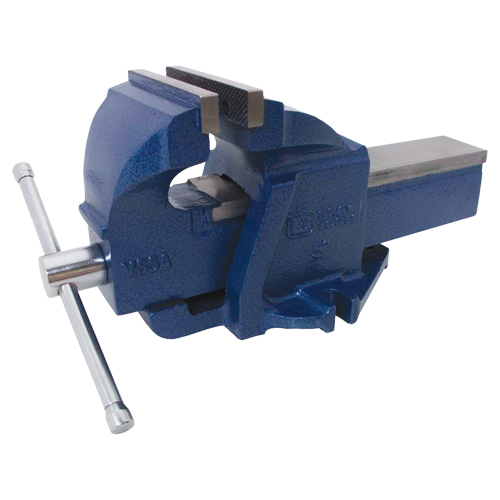 &eacute;tau d'&eacute;tabli en fonte ductile pour m&eacute;canicien, Largeur des m&acirc;choires 5", Profondeur de la gorge 3-3/10" TGS INDUSTRIEL