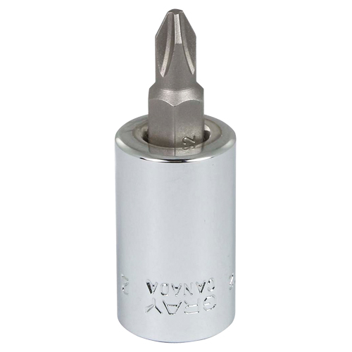 Head Socket, Phillips, #2 x 1.93" L, 3/8" Square Drive Drive TGS INDUSTRIEL