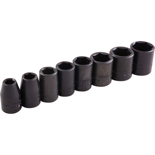 Jeu de douilles, 8 Mcx, Chocs, Prise de 3/8" TGS INDUSTRIEL