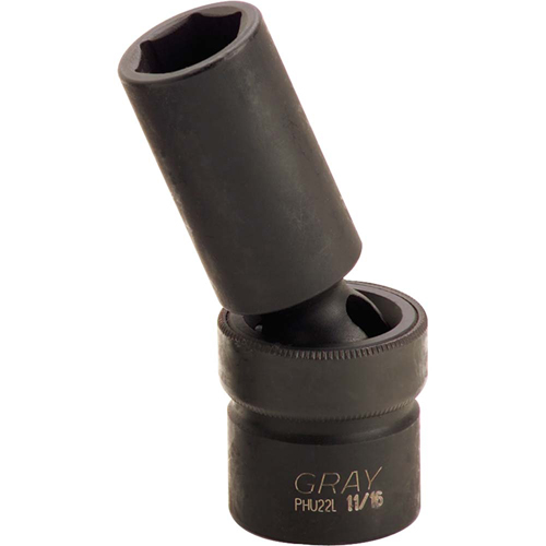 Universal Joint Socket, Impact, 3/8", 1/2" Drive, 6 Points TGS INDUSTRIEL