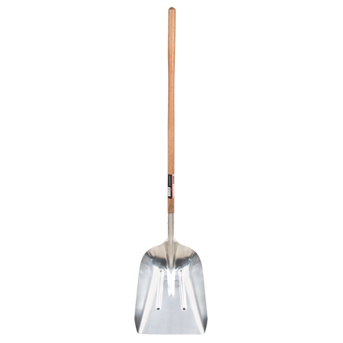Scoop Shovel, Wood, Aluminum Blade, Straight Handle, 45-3/4" Length TGS INDUSTRIEL